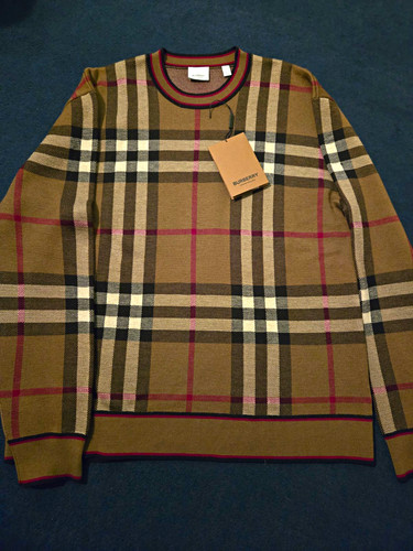 Burberry men check knit - burberry,