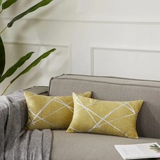 GIGIZAZA Cushion Covers 30 x 50 cm Decorative Chenille Square Cushion Covers for