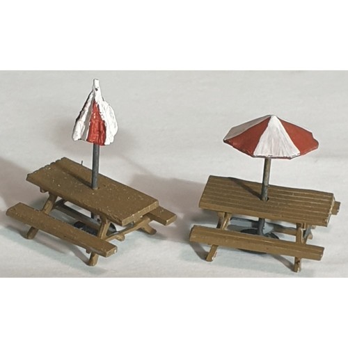 Pub tables and parasol - x,