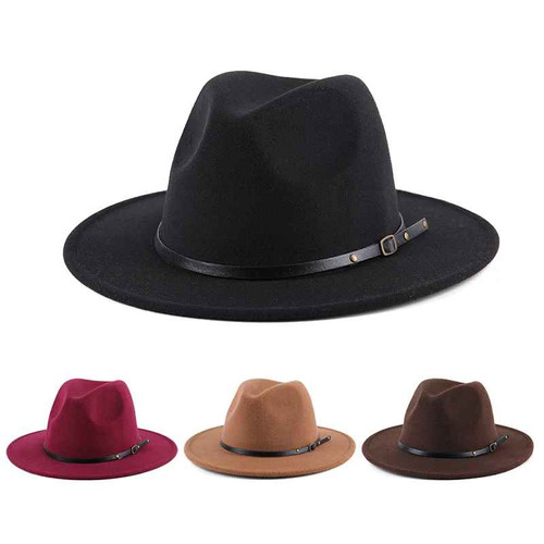 Retro fedora hat wide - wide, brim