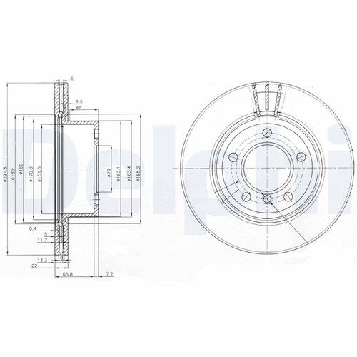 Brake disc delphi - disc,
