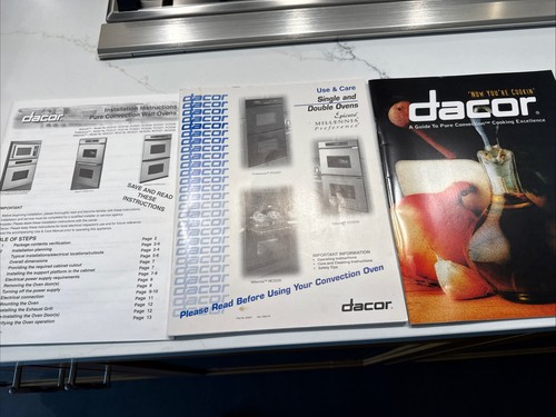 Dacor manuals for - for, epicure