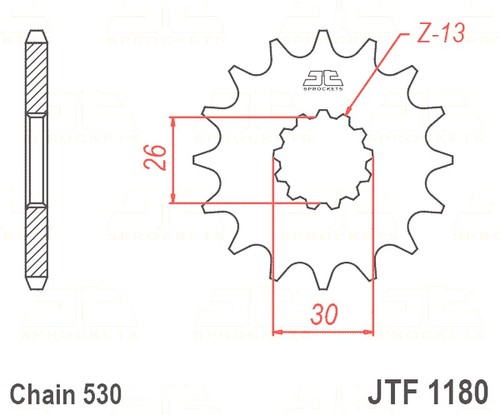 Sprocket front 530 1pc - jt, 18/530