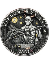 HOBO NICKEL COIN Peace Dollar 1882 LURE Hand Engraved by StephenXu