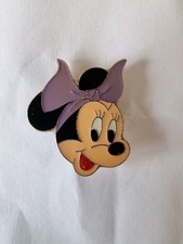 Disney Pin 23276 Minnie's Head with a Purple Ribbon