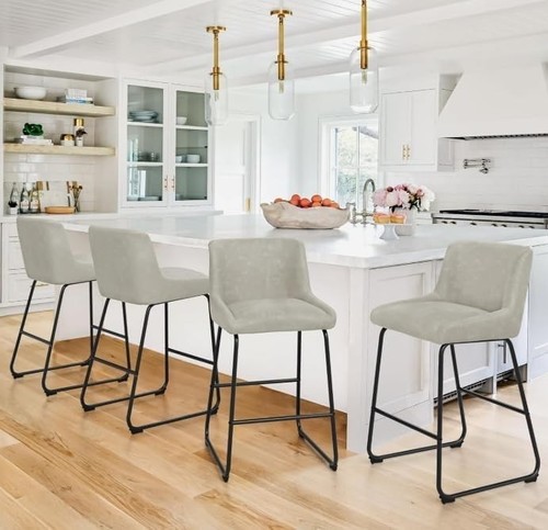 Bar stools set 4 - stools, pu