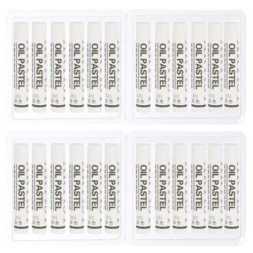 White oil pastels 24pcs - 24pcs, soft