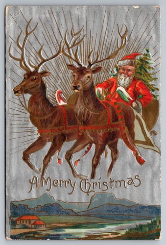 Antique embossed christmas - embossed,