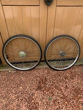 Pair 24 X  1 3/8 3 Speed Dyno Hub Wheels Rod Westwood Rims Tyres Collection 155