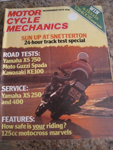 Motor cycle mechanics nov 1978 - motor,