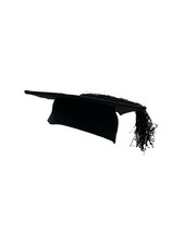 Vintage Tress & Co Mortar Board Graduation Cap Educational Hat Ceremony Black