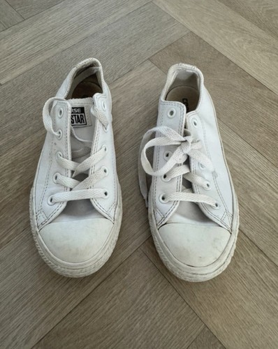 Children white leather - white,