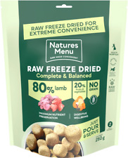 NATURES MENU FREEZE DRIED 80/20 COMPLETE BALANCED DOG FOOD DIET 250G 4 FLAVOURS