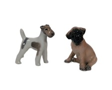 Royal Copenhagen Dog Figures Fox Terrier 3170 Pug 3169