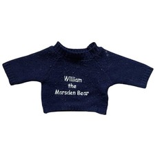 William The Marsden Bear Blue Knitted Jumper For Teddy Bear