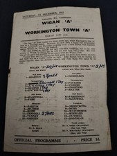 VINTAGE WIGAN "A" V WORKINGTON