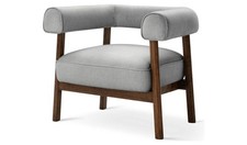 Elio Fabric Curved Armchair -