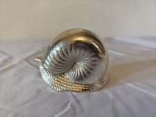 Vintage Silver Plated Snail Money Box Piggy Bank Ornament