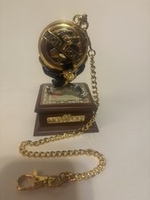Vintage Rare Monopoly Pocket Watch Franklin Mint With Chain Pre-Owned