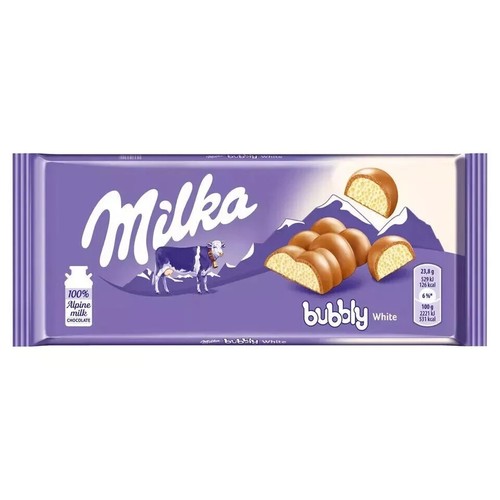 Milka bubbly chocolate white - chocolate,,