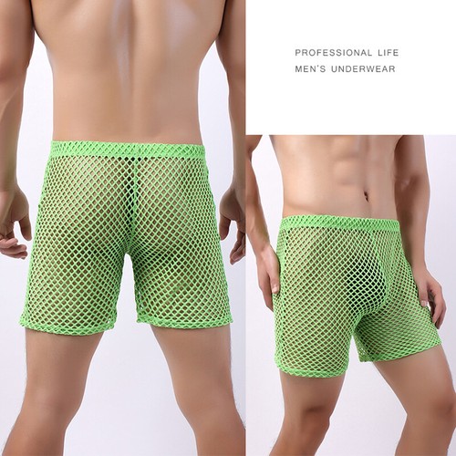 Mens see through mesh shorts - mens, see-through