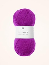 Rico Socks Neon 4 ply Knitting Wool Yarn 100g - 006 Purple
