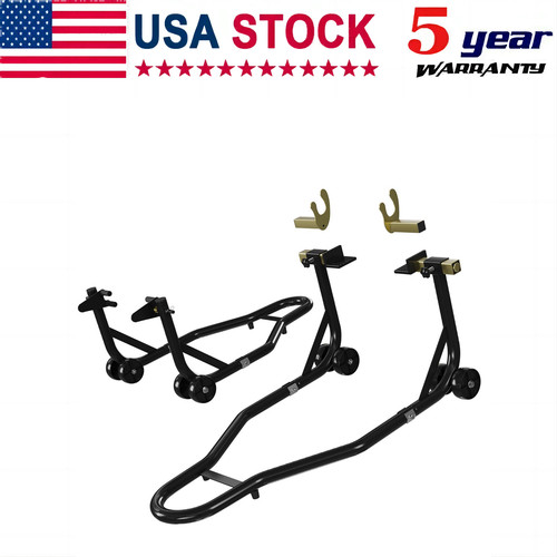 Motorcycle front rear - front, stand