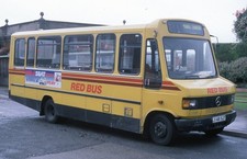 Orig Colour slide, Red Bus, Mercedes 709D, J148SJT