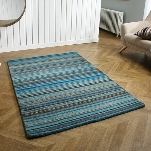 Striped teal multi coloured - multi,