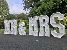 Large 4ft Light Up letters MR & MRS #weddings #event