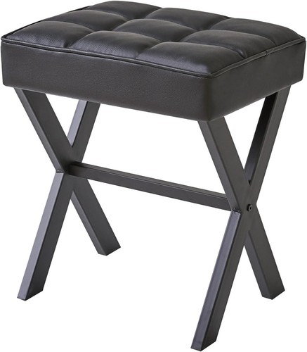 Square makeup stool with - makeup, x-leg