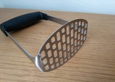 OXO Potato Masher Good Grips Compact Smooth Potato Masher with Horizontal Handle