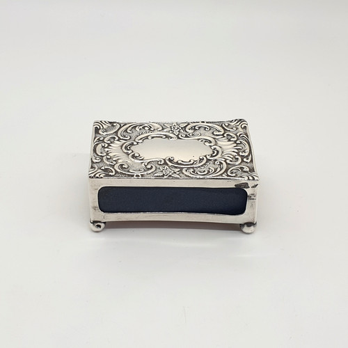 Sterling silver matchbox - sterling,
