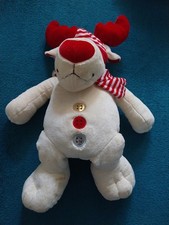 Large Buttons Cuddly Reindeer Soft Toy