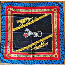 Panthere Cartier Must De Cartier Silk Scarf Panthere Gold 