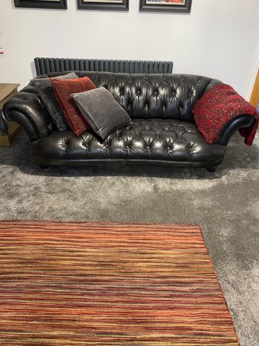 Dfs black leather - black, large