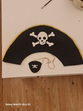 Vintage Black Pirate Hat An