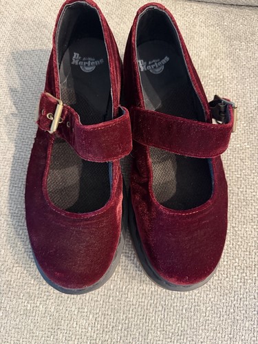 Martens velvet maryjane - velvet,