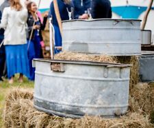 Two Vintage Galvanised Tin Baths