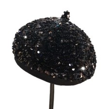 Women Sequin Beret Hat Artist