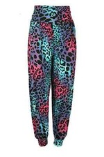Womens Harem Ali Baba Pants Multi Leopard Print  Baggy Trousers UK 8-26
