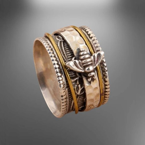 Honey bee ring 925 sterling - honey,