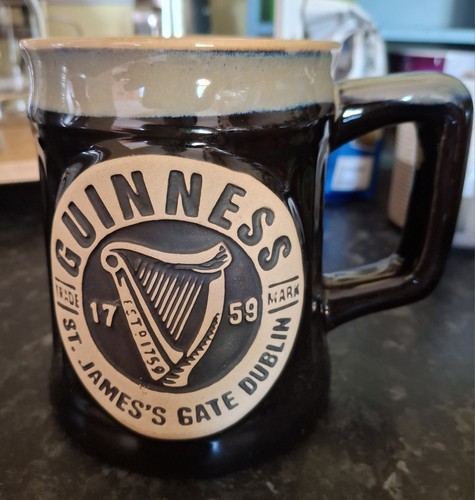 Guinness large black ceramic - guinness,