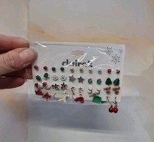 claires accessories pierced earrings  20 pairs of Christmas snowman