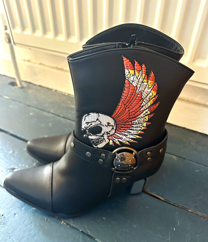 Women black faux leather - black,
