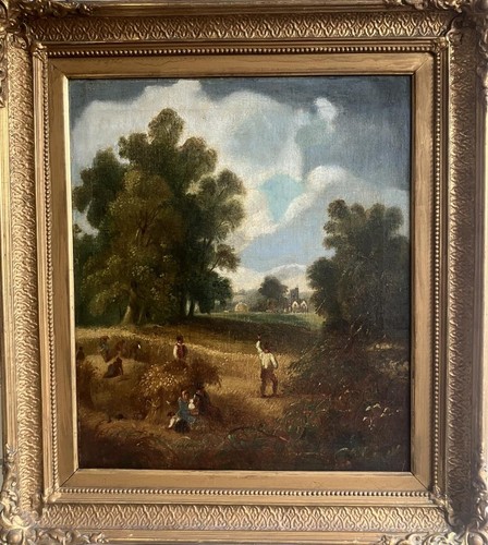 Antique oil painting - painting, romantic