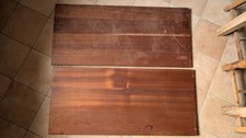 Vintage reclaimed teak/iroko worktop, two pieces each 44.5 x 97.5 x 2cm