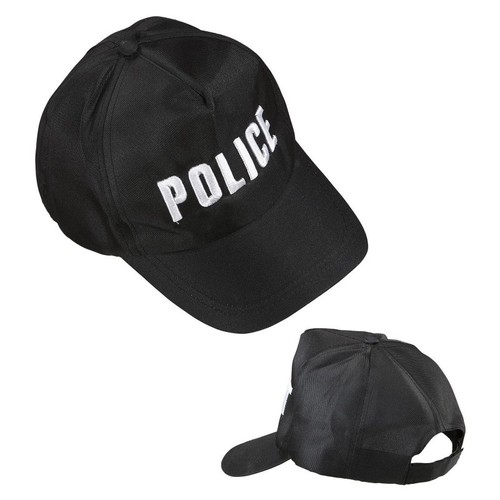 Police adjustable cap black - police,