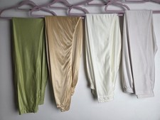  4 Pair of Ethnic Indian Churidar Leggings Size 10 12 Medium Beige White Cream