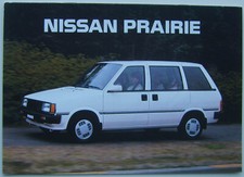 Nissan Prairie 1987 -88 Original UK Sales Brochure